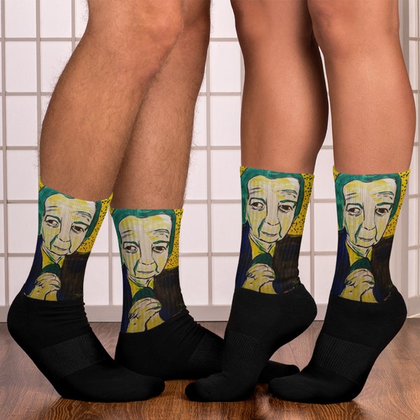 Socks, unisex, Golda Meir, Israel, Jewish woman, Judaism, Prime Minister, politician, Kiev, Ukraine, Valeria Sivtsova, Jew