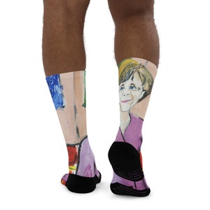 Basketball, socks, Angela Merkel, Chancellor, Mrs. Chancellor, politician, politician, Germany, Bundestag, fan article