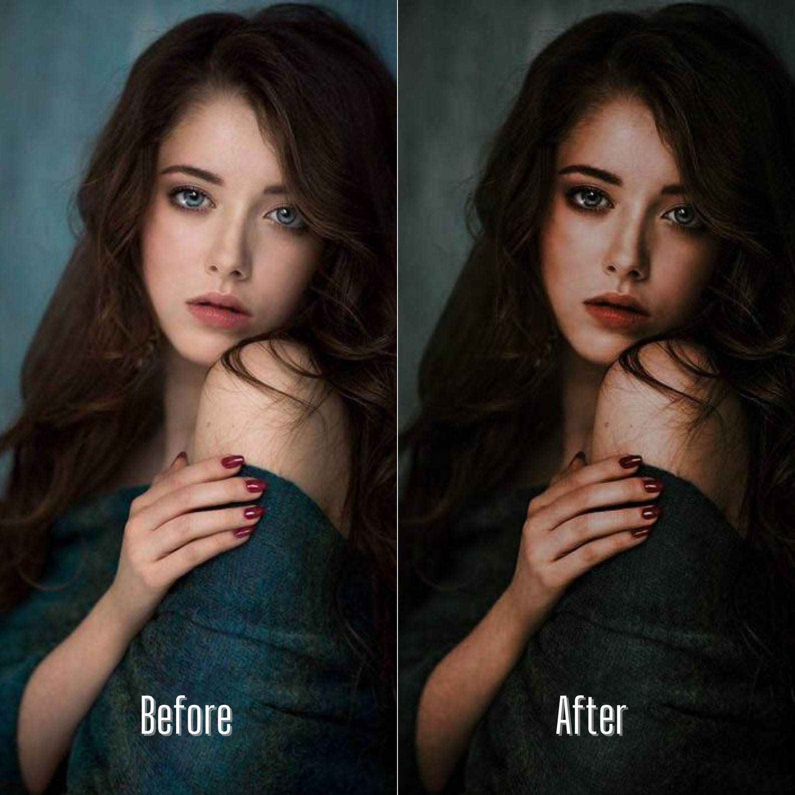 5 PORTRAIT Dark Brown Tone Filter Lightroom Presets Mobile Etsy