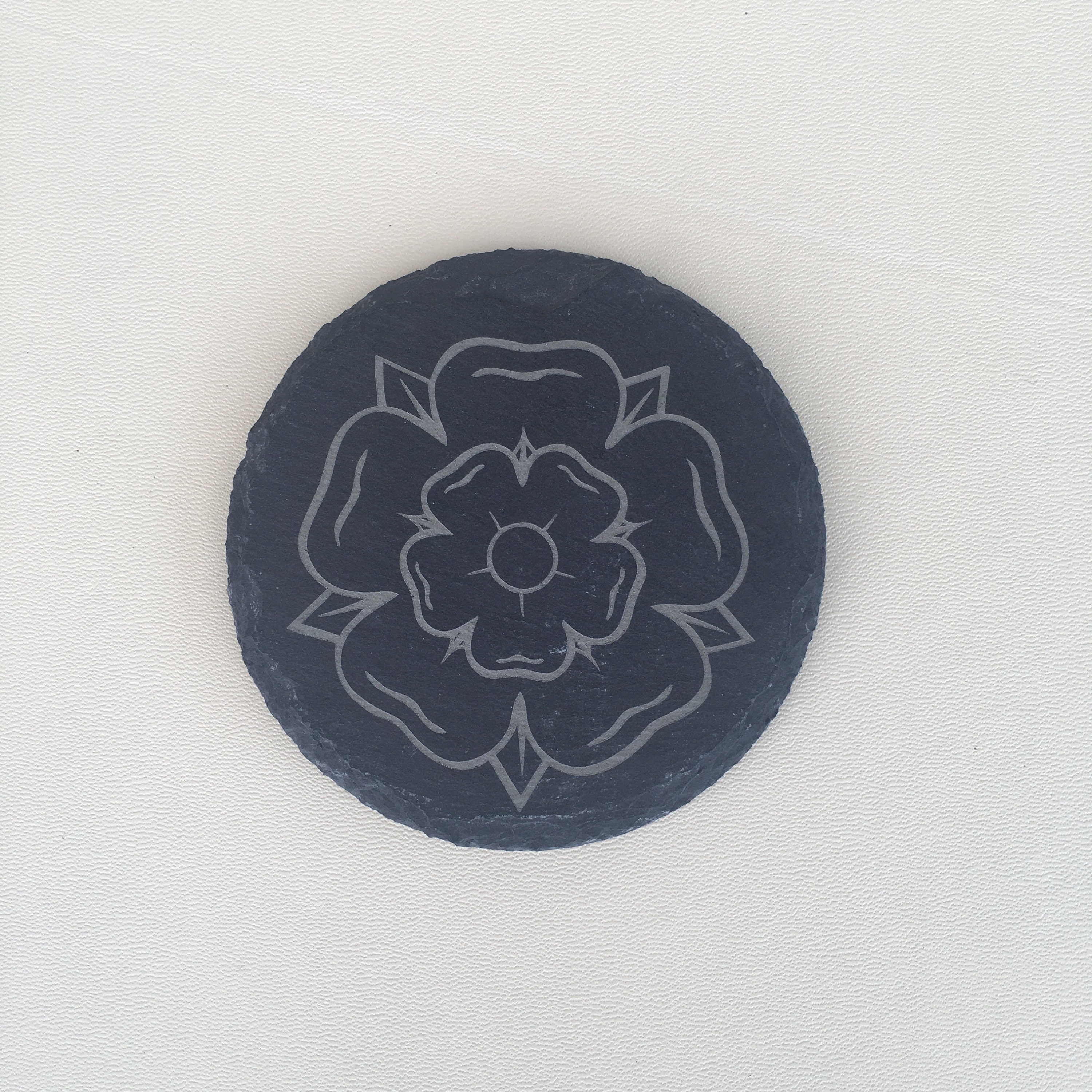 Yorkshire Rose Slate Coaster Etsy UK