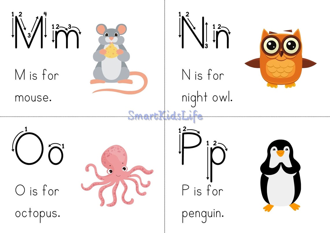 Zoo-phonics Alphabet Chart Flashcards Tracing Preschool - Etsy UK
