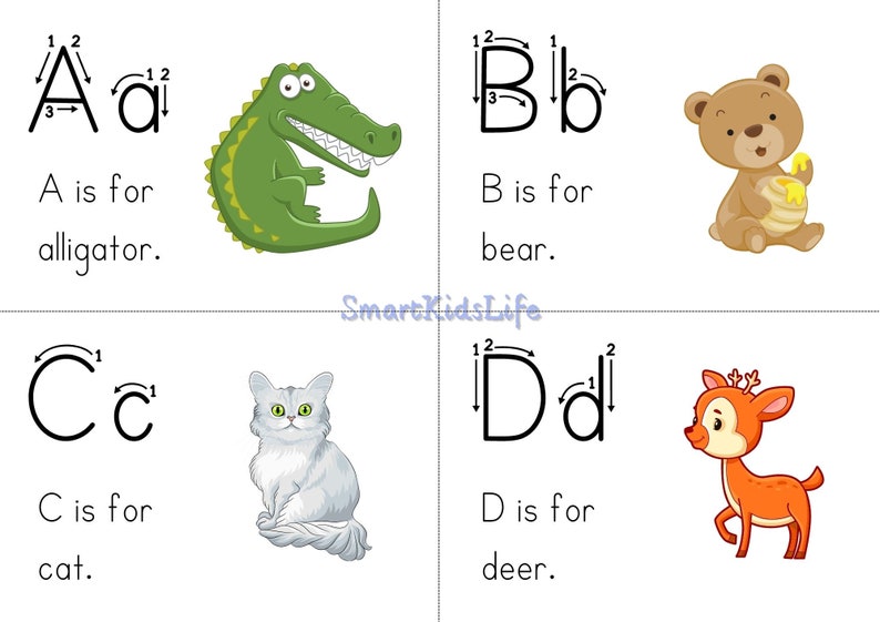 Zoophonics Alphabet Chart Flashcards Tracing Preschool Kindergarten