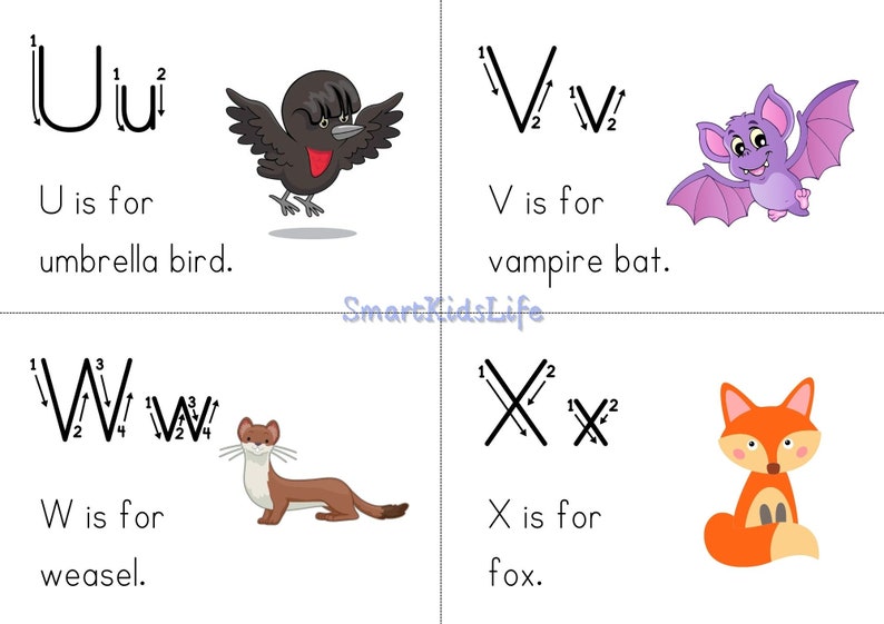 Zoophonics Alphabet Chart Flashcards Tracing Preschool Kindergarten