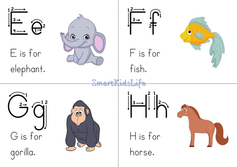 Zoo-phonics Alphabet Chart Flashcards Tracing Preschool - Etsy UK