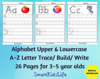 trace the alphabet etsy