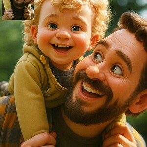 Custom Pixar Style Portrait from Photo | Digital Illustration | Personalized Cartoon Family Art | Unique Gift | Unlimited Revisions