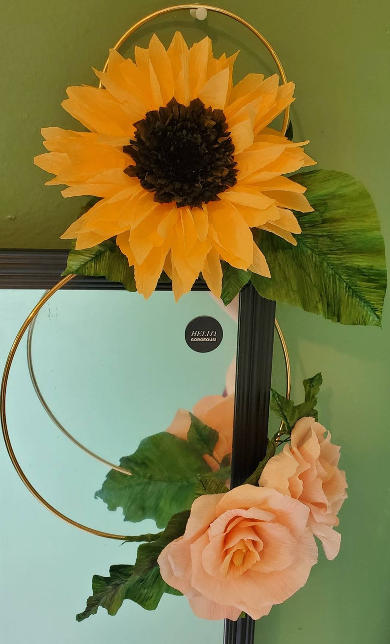 Bridal Home Decor One of a Kind Gifts Custom Crepe Paper Floral Arrangements Faux Flowers Bouquets Wedding Handmade Made to Order