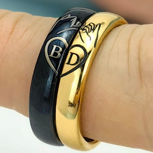 Pinky Promise Rings, Wedding Rings Men and Women, Couple Rings Tungsten Engagement Rings