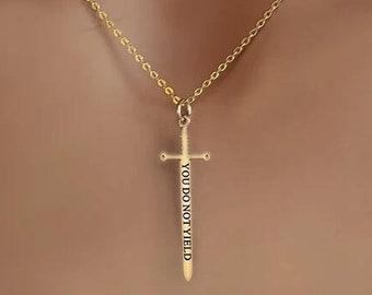 You Do Not Yield Necklace, TOG Bookish Jewelry