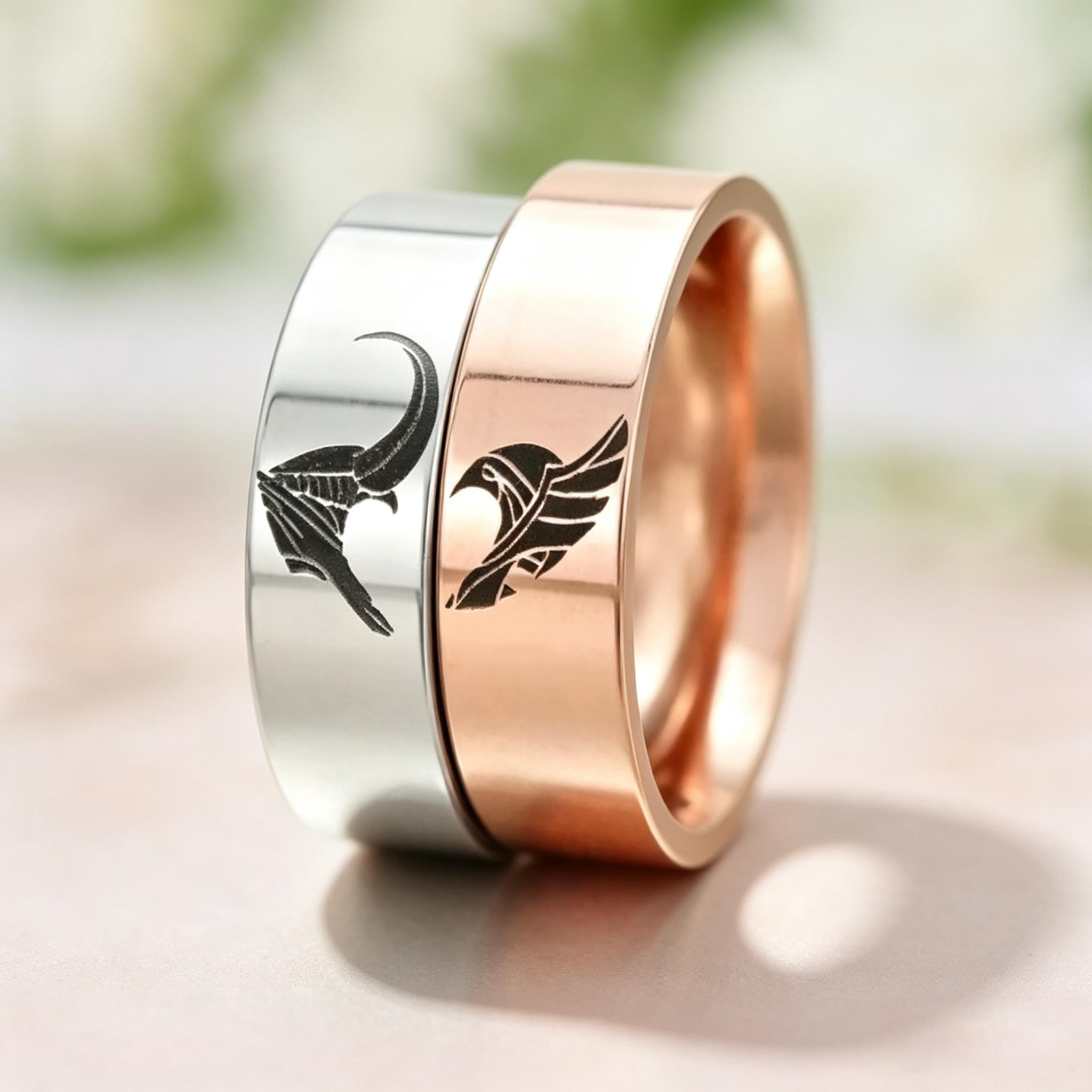 Matching Marvel Rings, Thorki Ring, Loki & Thor Couple Rings, Loki
