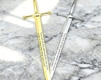 Custom Bookish Sword Bookmark & Letter Opener