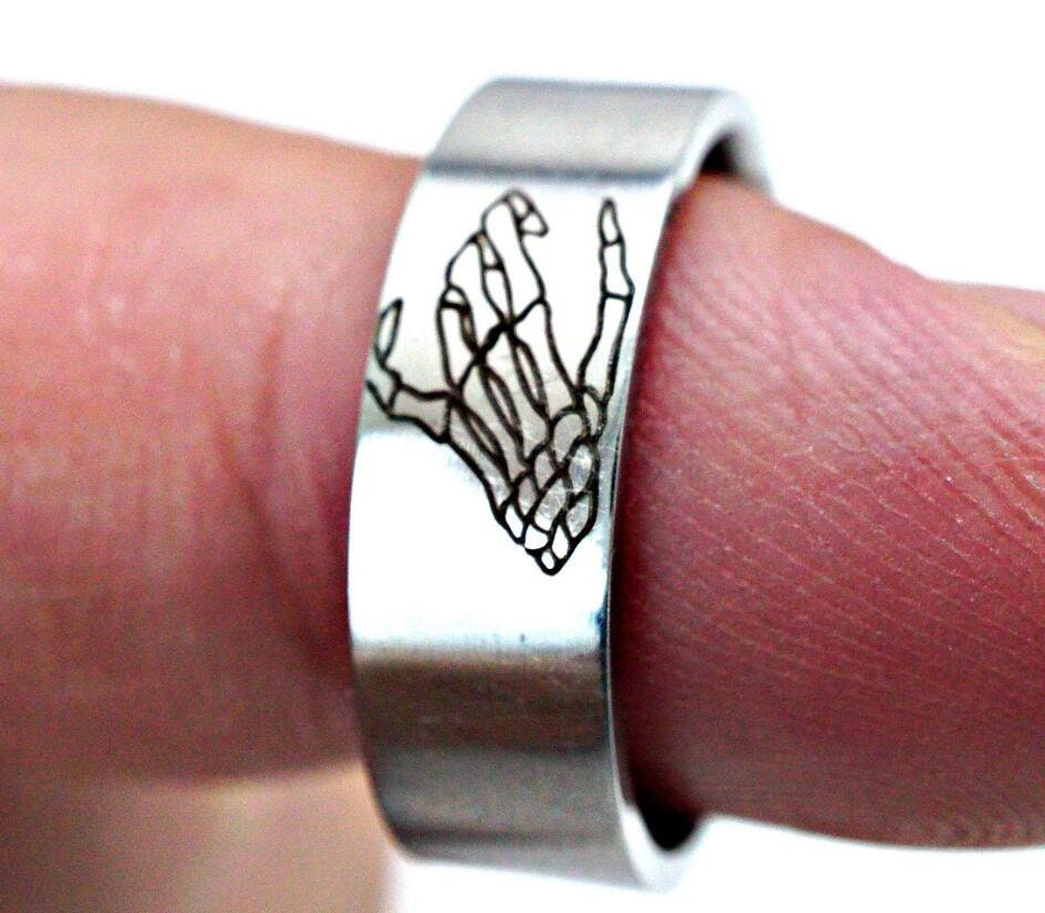 Bestie Skeleton Pinky Swear Rings, Matching Rings for Friendship | Best ...