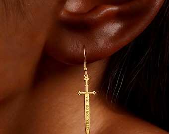 Throne Of Glass Sword Earrings