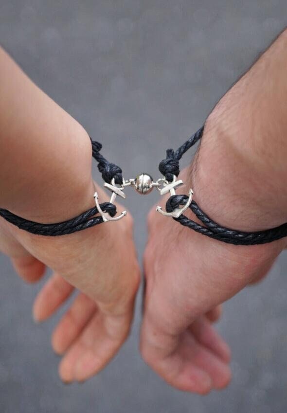 2 pezzi in lega coppia braccialetto magnetico in acciaio inossidabile amicizia corda attrazione creativa uomini e donne moda amore gioielli regalo  36