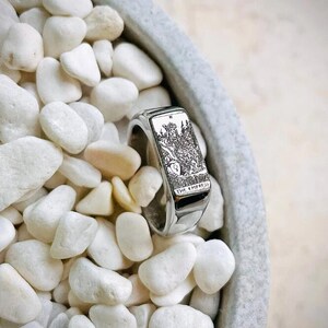 The Fool Tarot Card Ring in Black, Stainless Steel Ring in Multi Colors ...
