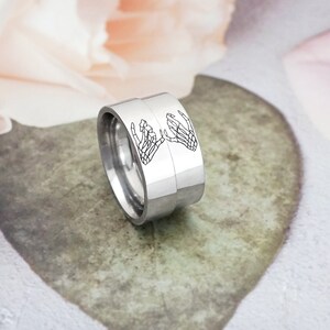Bestie Skeleton Pinky Swear Rings, Matching Rings for Friendship | Best ...