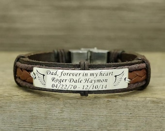 Memorial Bracelet -Forever in my Heart- In Memory of Bracelet, KIA Bracelet, Loss of Child, Loss of Dad, Loss of Loved One, Remembrance Gift