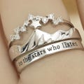 Starry Night Quote Ring, To the Stars who Listen Ring Set of 3, Bookish Ring for Readers and Fans product logo