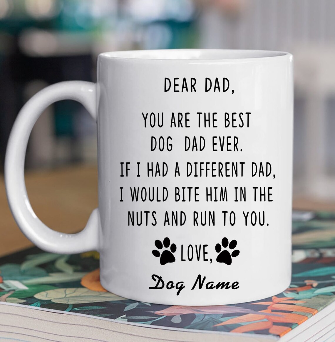 Personalized Dog Dad Mugs Dog Dad Gift Fathers Day Dog Dad Etsy