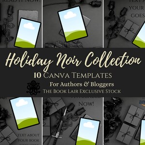Vorgefertigte Canva-Vorlagen – Holiday Noir Collection