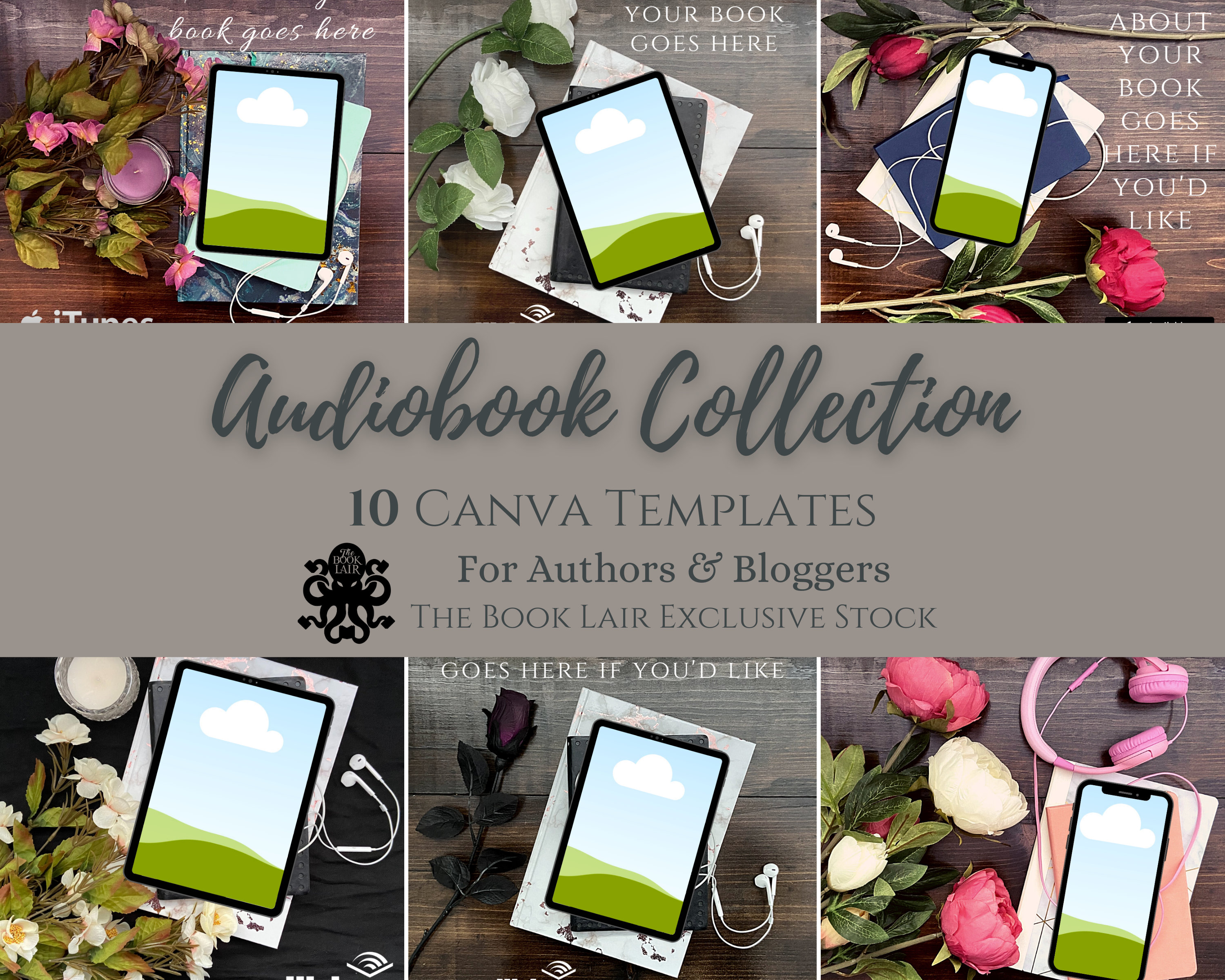 Pre-made Canva Templates - Audiobook Collection