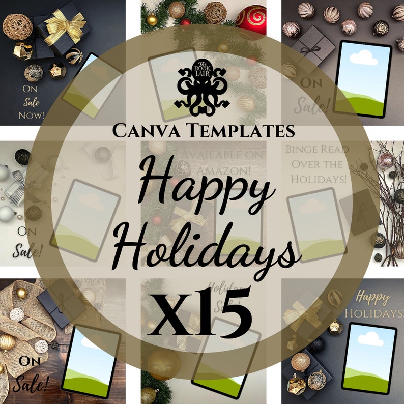 Pre made Canva Templates Happy Holidays Collection Etsy Australia