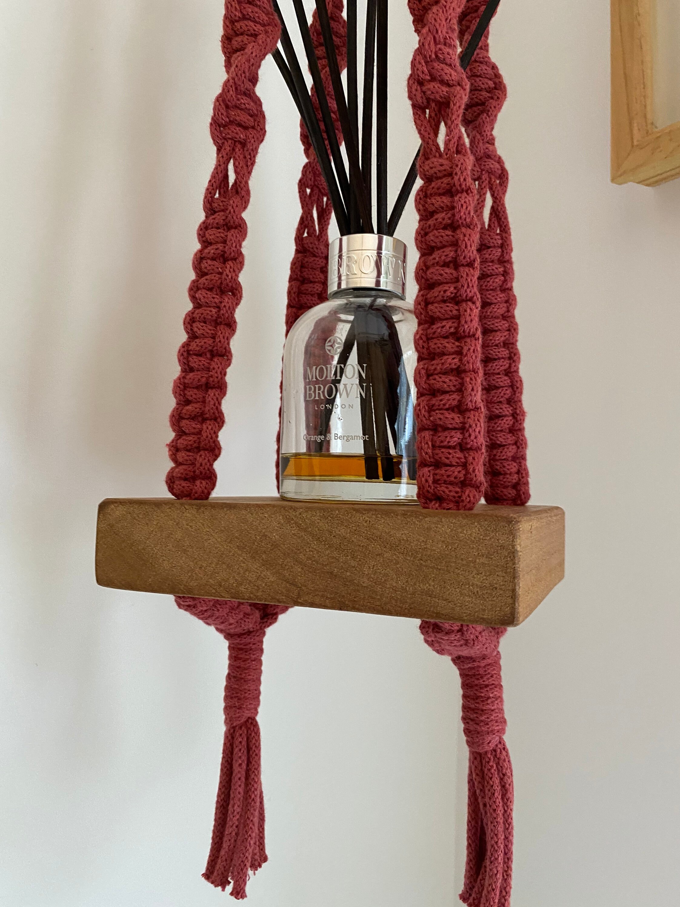 Macrame Hanging Shelf 19 different colour choices Etsy