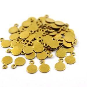 0.50x6 mm Raw Brass Round, Round Blanks, Round Stamp, Round Findings, Stamping Blanks, Round Disc, Raw Brass Finding