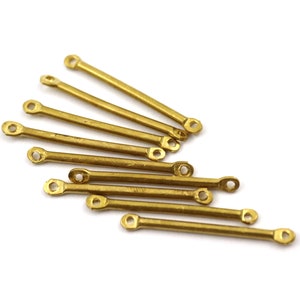 2x30 mm Raw Brass Round Bar, Round Stick Connector, Round Rod Findings, Tube Spacer Bead, Brass Bar Connector, Spacer, Jewelry