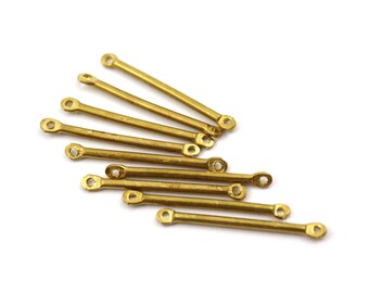 2x30 mm Raw Brass Round Bar, Round Stick Connector, Round Rod Findings, Tube Spacer Bead, Brass Bar Connector, Spacer, Jewelry