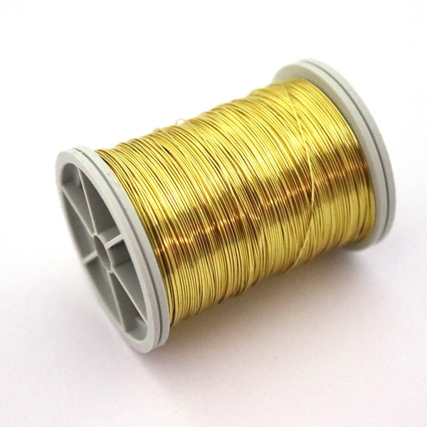 22 - 26 - 28 Gauge, Gold Plated Copper Wire, Artistic Wire, Dead Soft Wire, Copper Round Wire, Non Tarnish Wire, Wrapping Wire