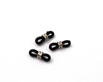 12 mm Eyeglass Holders, Rubber Ends Eyeglasses Holder, Eyeglass Chain Holder, Rubber Glasses Holders, Eyeglass Chain End