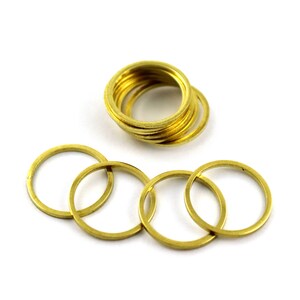 1x16 mm Raw Brass Round Ring Charm, Round Blanks Findings, Disk Charm, Round Circle Connector, Link Connectors, Round Circle Charms