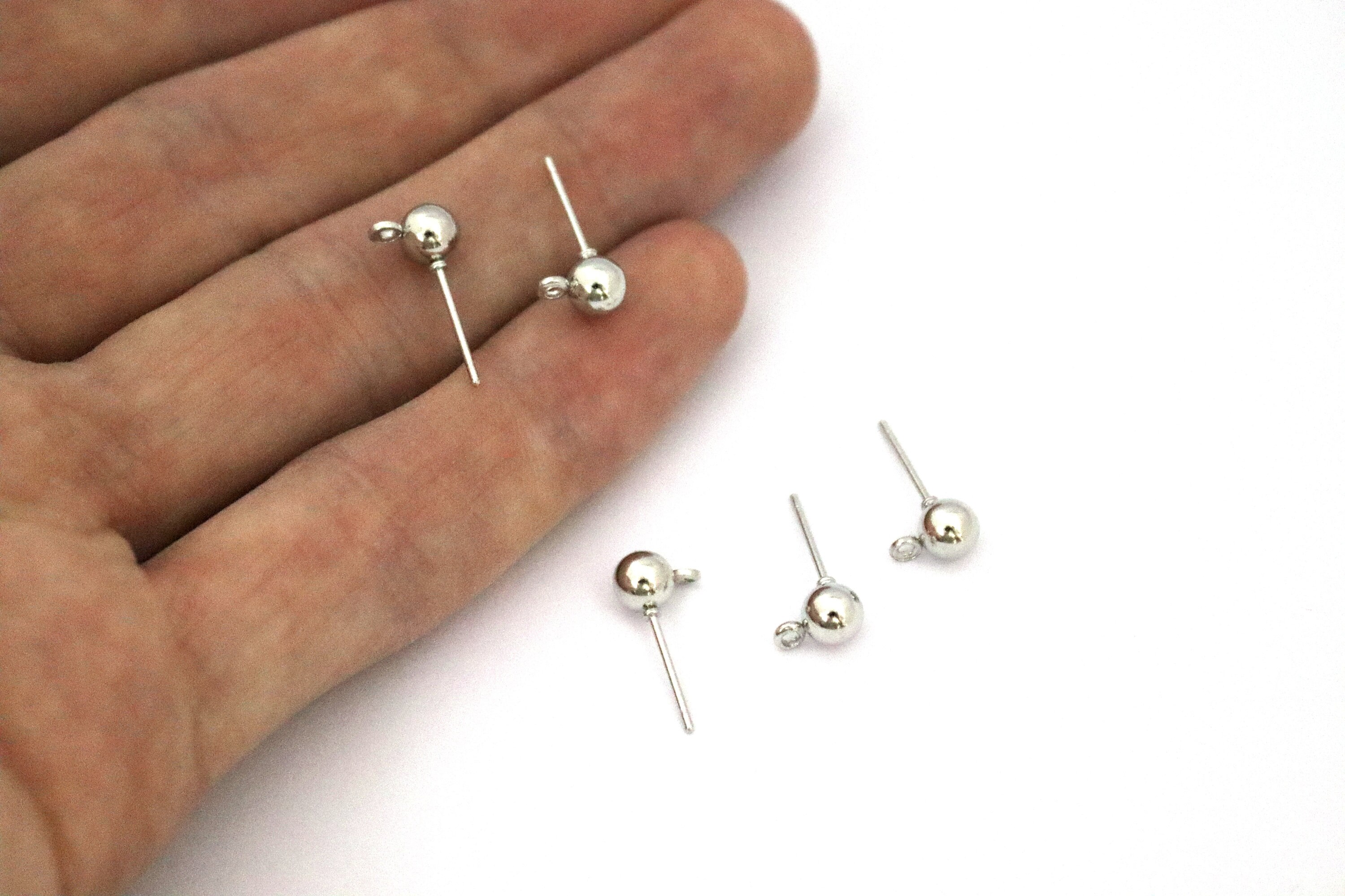 6x10 mm Silver Color Earring Backs, Earring Stoppers, Silicone Rubber  Earring Backs, Earrings Findings, Earring Nuts