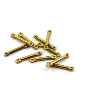 2x15 mm Raw Brass Round Bar, Round Stick Connector, Round Rod Findings, Tube Spacer Bead, Brass Bar Connector, Spacer, Jewelry