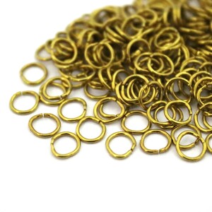 0.80x6 mm Raw Brass Jump Rings, Jump Ring Connectors, Jump Rings for Jewelry Making, Jump Rings Findings