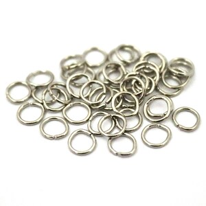 0.80x6 mm Silver Tone Brass Jump Rings, Jump Ring Connectors, Jump Rings for Jewelry Making, Jump Rings Findings