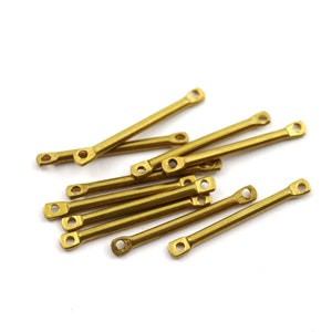 2x25 mm Raw Brass Round Bar, Round Stick Connector, Round Rod Findings, Tube Spacer Bead, Brass Bar Connector, Spacer, Jewelry