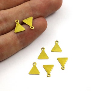 0.5x8x10 mm Raw Brass Triangle Charm, Triangle Findings, Triangle Shape Findings, Triangle Shape Charms, Raw Brass Findings, Jewelry Making