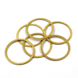 0.50x25 mm Raw Brass Round Ring Charm, Round Blanks Findings, Disk Charm, Round Circle Connector, Link Connectors, Round Circle Charms