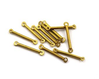 2x20 mm Raw Brass Round Bar, Round Stick Connector, Round Rod Findings, Tube Spacer Bead, Brass Bar Connector, Spacer, Jewelry