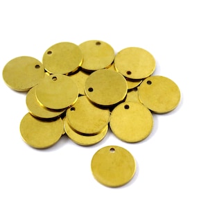 1x14 mm Raw Brass Round Disc, Blanks Findings, Round Blanks, Stamping Blanks, Round Charm, Disk Charms, Raw Brass Findings, Round Stamp