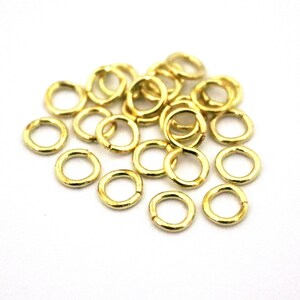 1.20x7 mm Gold Tone Brass Jump Rings, Jump Ring Connectors, Jump Rings for Jewelry Making, Jump Rings Findings