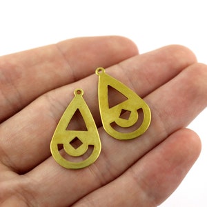 0.80x16x27 mm Raw Brass Drop Findings, Drop Charm, Drop Pendant, Drop Shape Findings, Drop Shape Charms