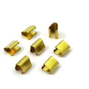6x7 mm Raw Messing Lint Krimp Einde, Lint Sluitingen, Lint Krimp Uiteinden Zonder Lus, Sluiting, Bevindingen, Lint Einde, Lint Sluiting, Krimp, Messing