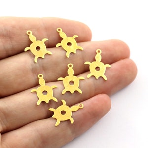 0.50x13x16 mm Raw Brass Tortoise Charm, Tortoise Findings, Tortoise Shape Findings, Tortoise Shape Charms, Raw Brass Findings, Necklace