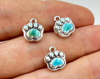 Gold Plated Animal Foot Charm, Animal Charm, 3D Simulated Charms, Enamel Charms, DIY Necklace Bracelet Supplies, Jewelry Making Accessories