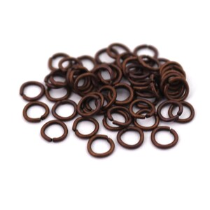 0.80x5 mm Antique Copper Color Brass Jump Rings, Jump Ring Connectors, Jump Rings for Jewelry Making, Jump Rings Findings