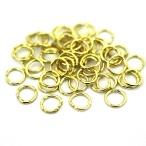 0.80x6 mm Gold Tone Brass Jump Rings, Jump Ring Connectors, Jump Rings for Jewelry Making, Jump Rings Findings