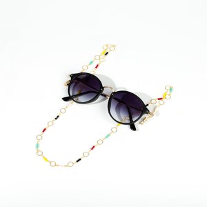 Brillenketting, Brilaccessoire, Stoned Brillenketting, Brillenriem, Glazenhouder, Natuursteen Brillenriem (28 inch - 70cm)